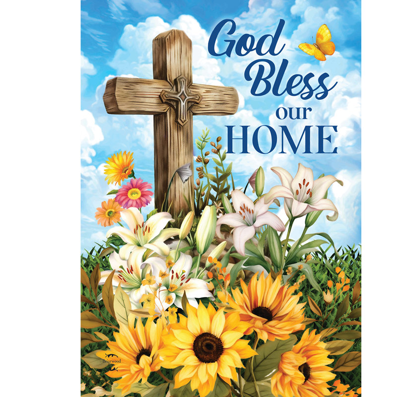 «God Bless Our Home Garden» - drapeau
