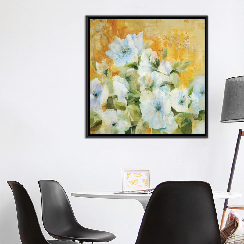 " Intuition I " by Jill Martin, 18" H x 18" W x 1.5" D, Black Framed Canvas, No Mat