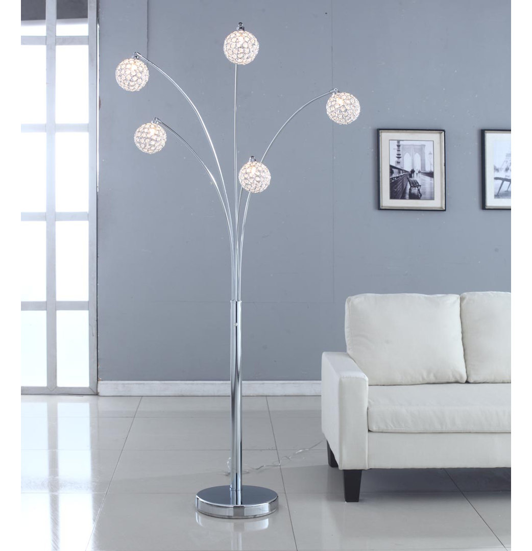 84'' Shiny Silver Tree Floor Lamp Artiva USA