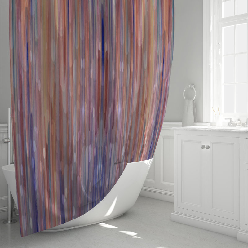 Striped Shower Curtain, 72" H x 70" W
