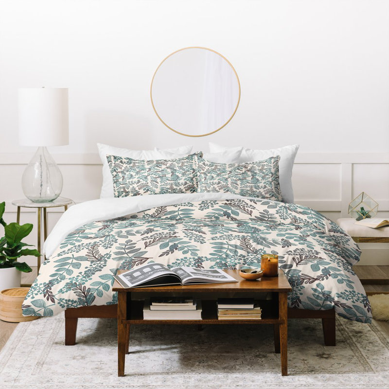 Polyester Floral Duvet Cover, Twin Duvet Cover + 1 sham