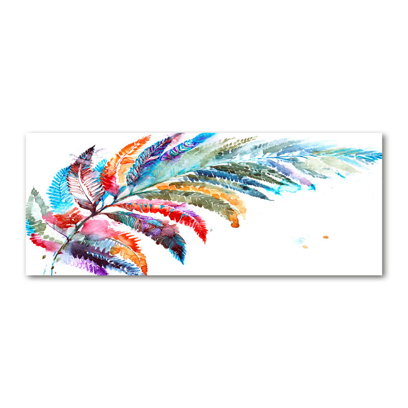 Colourful Feather 1 Piece Painting on Canvas