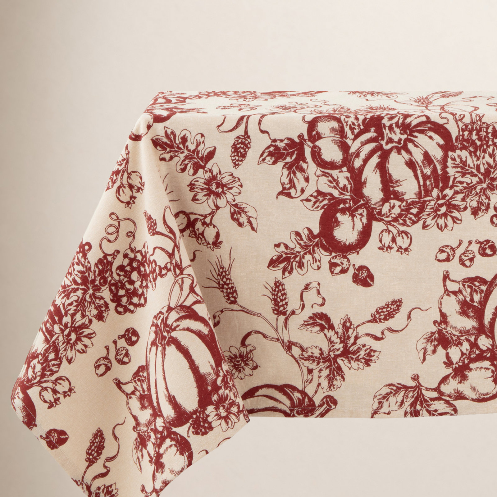 Lenox Pumpkin Toile Tablecloth, 60" W x 120" L