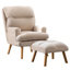 Ensemble de salon en velours 2 pièces, fauteuil d'appoint inclinable avec repose-pieds et canapé-lit convertible