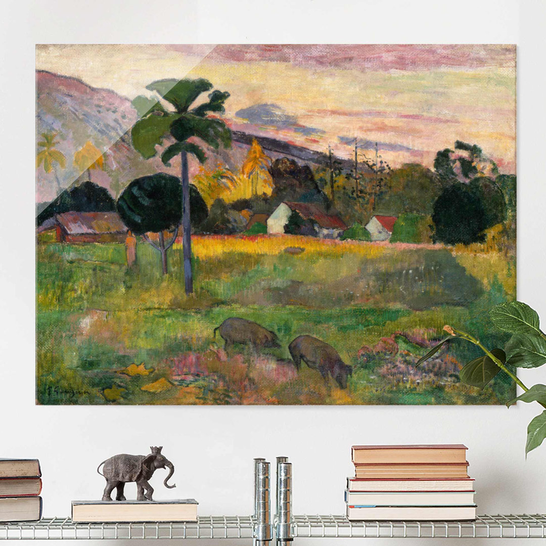 Glasbild Haere Mai (Come Here) von Paul Gauguin