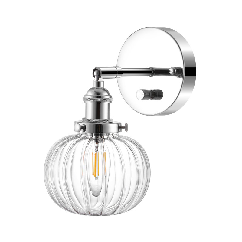 Applique murale sphère 1 lumière, laiton, Nickel