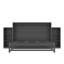Grand lit escamotable avec tiroirs et tablettes de rangement spacieux, idéal pour les chambres d'amis ou les chambres compactes, gris foncé rétro-573052446
