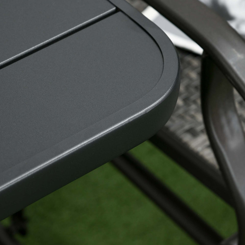 Table de parasol portable polyvalente pour divers espaces extérieurs, rehaussant l'expérience de loisirs, Noir