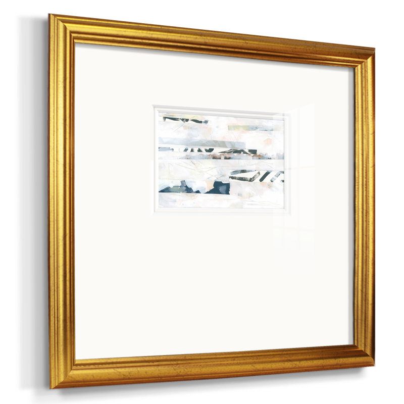 Motif camouflage I - imprimé, H 17 po x l 17 po x P 1,25 po, Papier encadré brun, Blanc