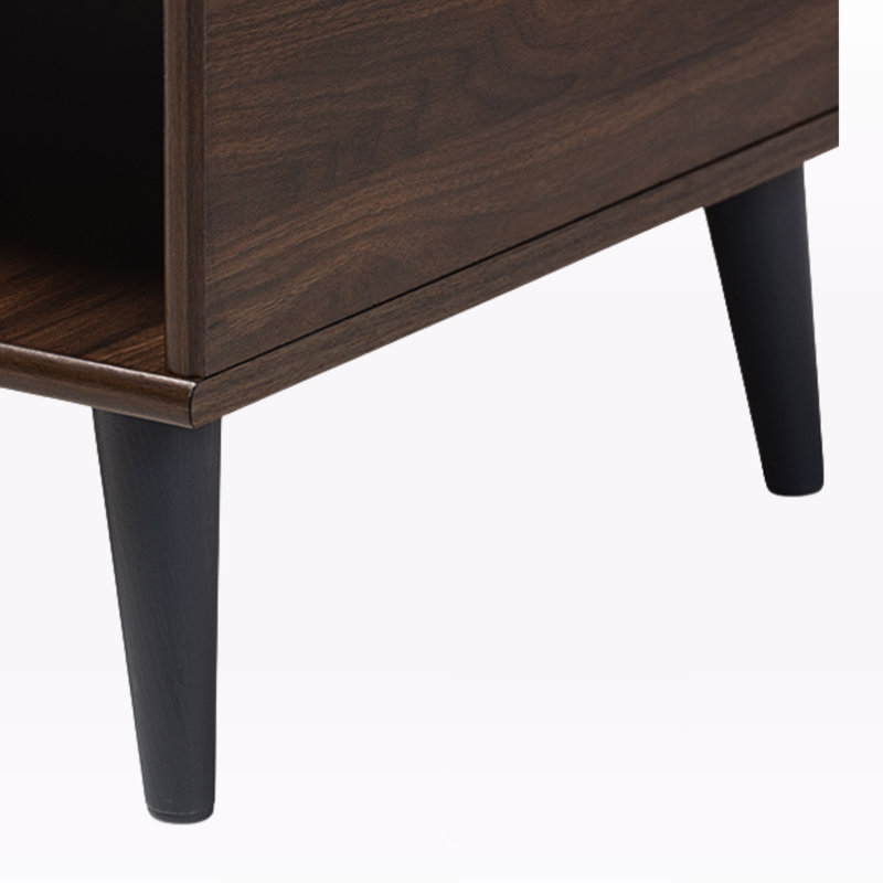 Table basse Abilene en bois fini brun et gris foncé, H 14,13 po x l 39,27 po x P 18,72 po, Brun / gris foncé