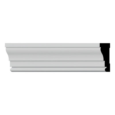 Moulure de structure coloniale en bois franc massif mesurant de l 5 1/4 po x P 96 po x l 377 po wm376
