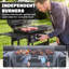 Barbecue au propane à 2 brûleurs, barbecue de 18 000 BTU avec roulettes, support chauffant, tables d'appoint, tablette, thermomètre, bac à graisse, barbecue d'extérieur pour patio extérieur, noir
