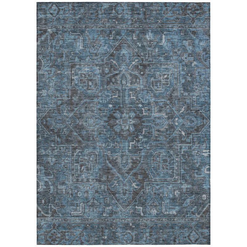 Washable Oriental Indoor / Outdoor Rug, Rectangle 3' x 5'