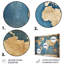 Ancienne carte du monde III - salon d'art mural en métal carte du monde-1240671942