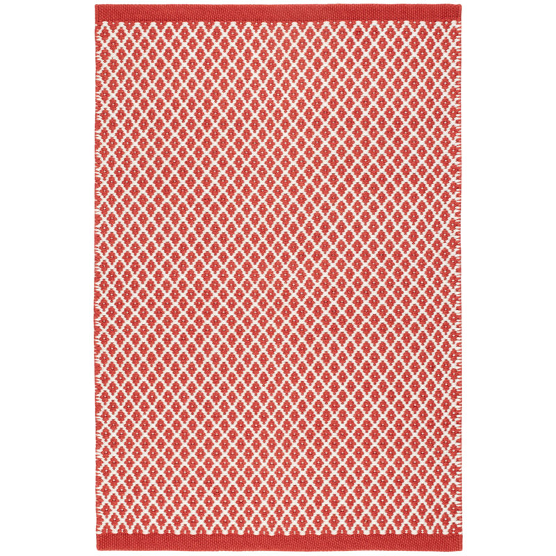 Mainsail Red Handwoven Indoor/Outdoor Rug, Rectangle 9' x 12'