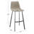 Upholstered Counter Stool with Metal Frame-619517689