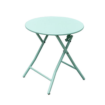 Round Metal Folding Outdoor Side Table , 18'' in. W 18'' in. D