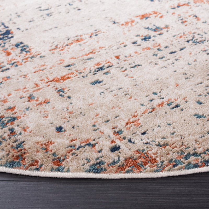 Kristeen 800 Performance Abstract Rug, Round 6'7"