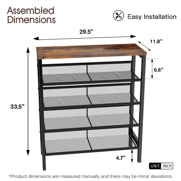 Steelside™ 12 Pair Shoe Rack & Reviews