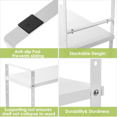 2-pack Expandable Cabinet Shelf Organizer Rack