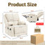 93cm Wide Chenille Standard Recliner with Massager-204539757