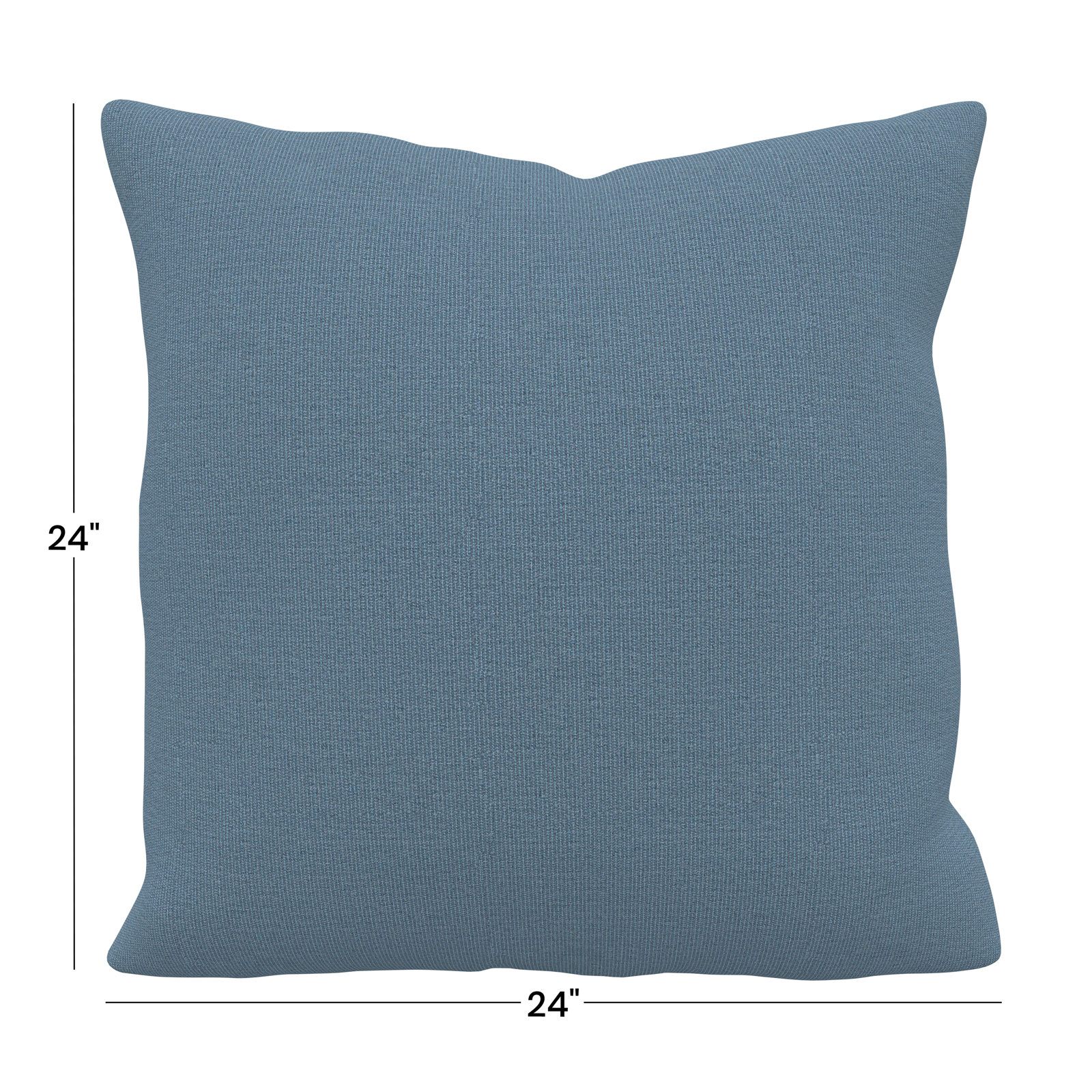 Sunbrella® Throw Pillow, Square 24", Spectrum Denim Sunbrella® Plainweave