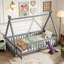 Lit simple en forme de tente, lit tipi avec garde-corps, lattes et porte-231808013