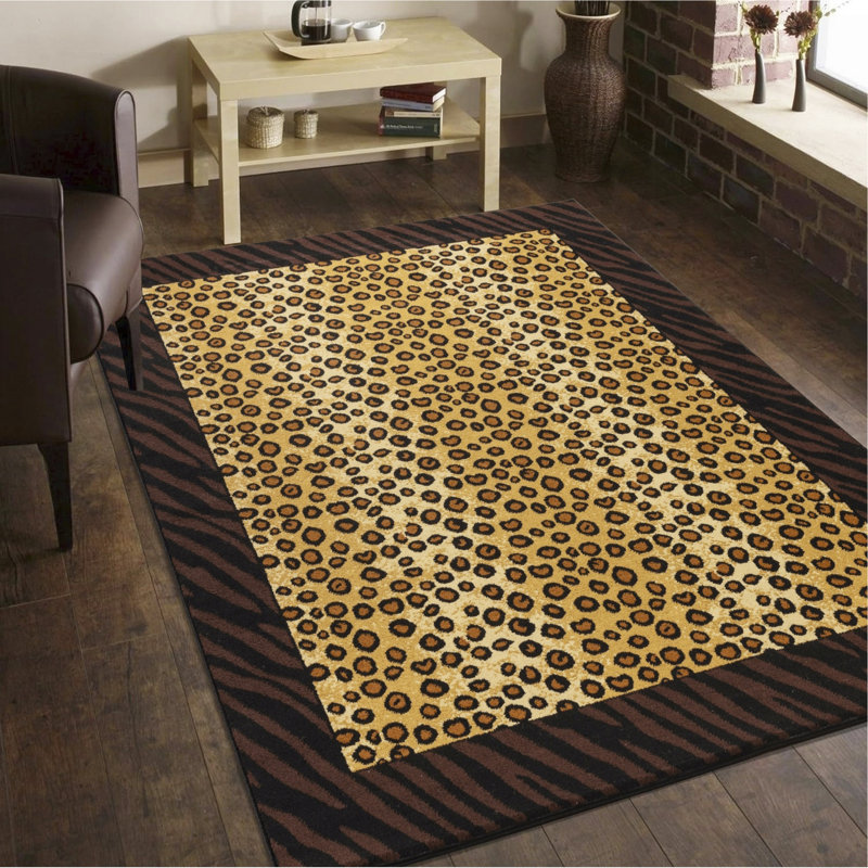 Multi Animal Print Area Rug, Rectangle 7'10" x 10'3"