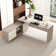 Home Office Desk Extendable Makeup Vanity Desk Up To 103'' With Storage Cabinets, Rectangular/L-Shaped Writing Desk