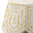 18x18x21" Hexagonal Capes  Stool, Cream/Yellow