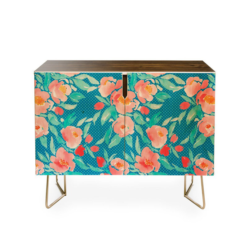 Desserte Floral Dot Aqua