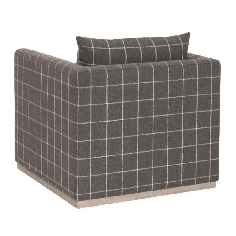 Fauteuil club pivotant en tissu Siena