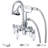 Stonington 3 Handle Wall Clawfoot Tub Faucet-19139503-19139504