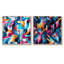 Cylis - Ensemble de 2 collages carrés abstraits-101846076-101846075