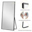 Miroir mural moderne en métal pleine longueur avec support mural-717115945-801764346