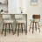 26" Swivel Upholstered Counter Stool with Walnut-Finish Bentwood Frame-114223068-114223065