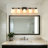 Dimmable 3-Light Vanity Light, Classic Bathroom Wall Sconce with White Glass Shade, E26 Base Fixture for Bedroom, Mirror Vanity-42437819-37242651