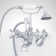 Telephone Style Tub Wall Mounted Faucet with Cross Handles