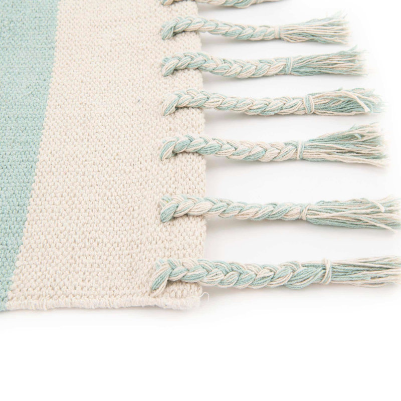 Bleu marine / blanc_Tissage en coton Chindi, Rectangle 6 pi 1 po x 9 pi