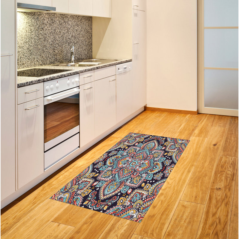 Tapis décoratif à haute densité en fibre de coton à haute densité, Rectangle 2 pi 7 po x 5 pi