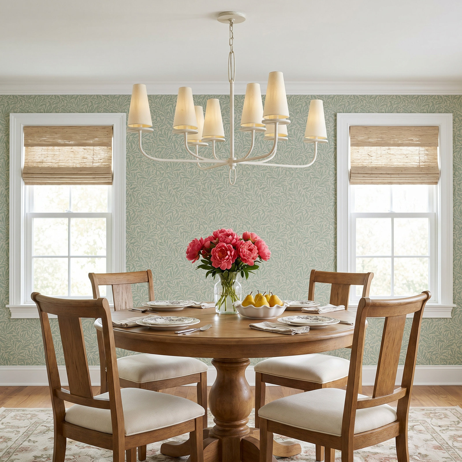 Walling 8 - Light Dimmable Chandelier, Gesso White