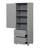 Tall Bathroom Storage Cabinet With Two Drawers And Adjustable Shelf, MDF Board With Painted Finish For Modern Homes-1965667259