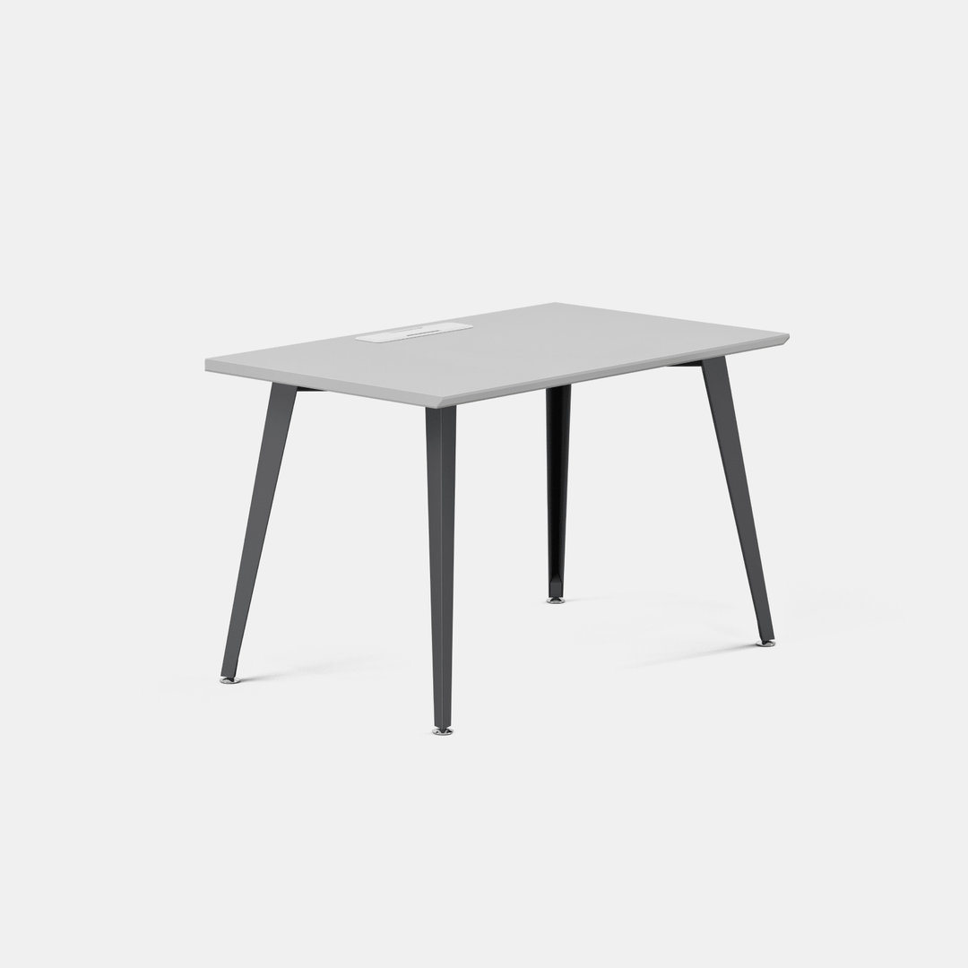 Writing Desk, 30" H x 48" W x 24" D, Charcoal, Fog