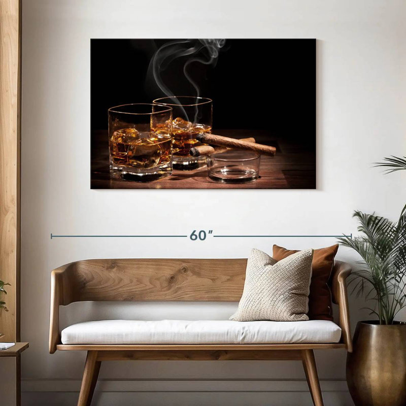 Cigares Yarlin avec whisky, H 30 po x l 45 po