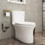 Toilette allongée 1 pièce à double chasse 1,1 / 1,6 GPF avec siège blanc incluse
