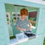 Teamson Kids Wooden Playhouse Wendy House with Rainbow Shade, Kitchen, Flower Box & Bench, Mint-114160251