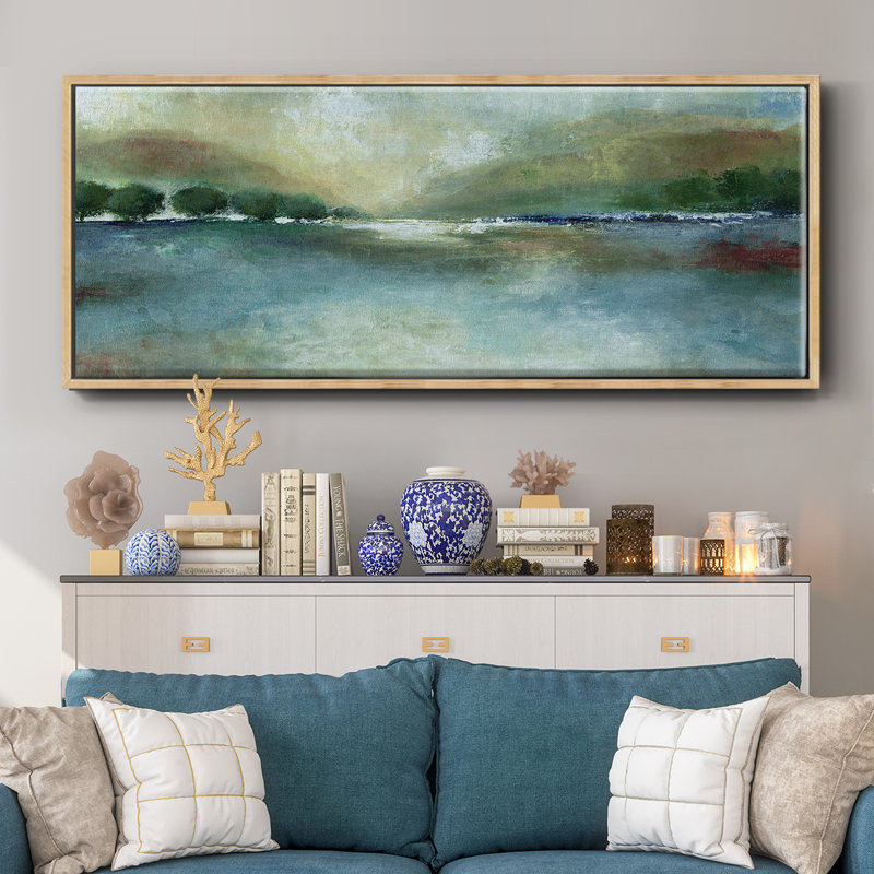 Mountain Pass- Framed Canvas, 8" H x 20" W