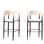 Tabouret de bar moderne rembourré avec accoudoirs dorés - hauteur de siège de 23 po, conception ergonomique, ensemble de 2