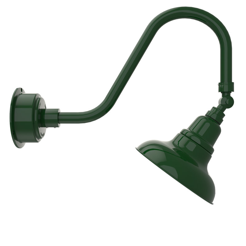 Luminaire de grange d'extérieur à DEL Adesh, Vert rétro