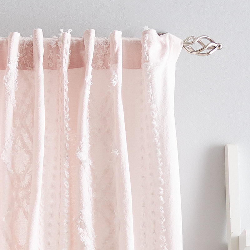 Blush Cotton Sheer 108" Rod Pocket Window Panel